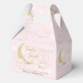 Twinkle Little Star Roze Baby shower Verjaardag Bedankdoosjes (Achterkant)