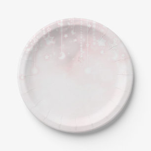 Twinkle little Star Roze Goud Baby Shower Papieren Bordje