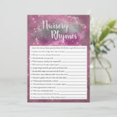 Twinkle Little Star | Roze grijze kalk Kaart (Staand voorkant)