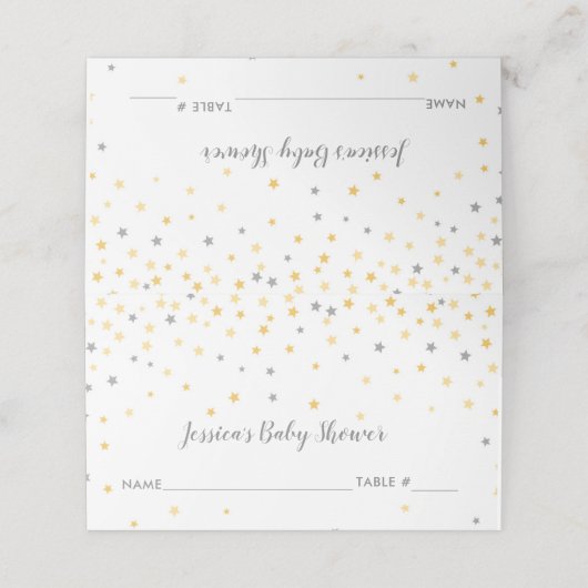 Twinkle Little Star Shower Reception | Grijs (Buitenkant ongevouwen)