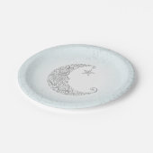 Twinkle Little Star Silver Moon Blue Papieren Bordje (Gekanteld)