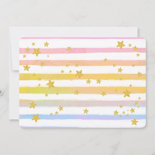 Twinkle Little Star TWO 2e Verjaardag uitnodiging (Achterkant)