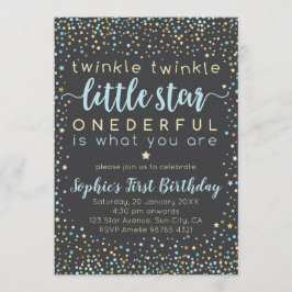 Twinkle Little Star | Uitnodiging eerste verjaarda