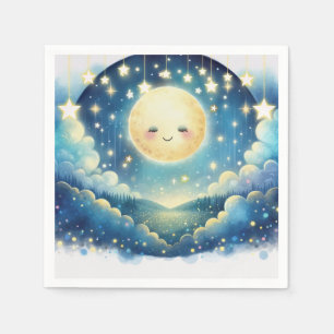 Twinkle Little Star Watercolor Babyfeestje Servet