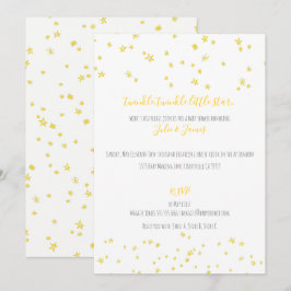 Twinkle Little Stars Baby Shower Invitations Kaart