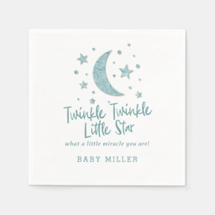 Twinkle Little Stars Mint Baby shower Servet
