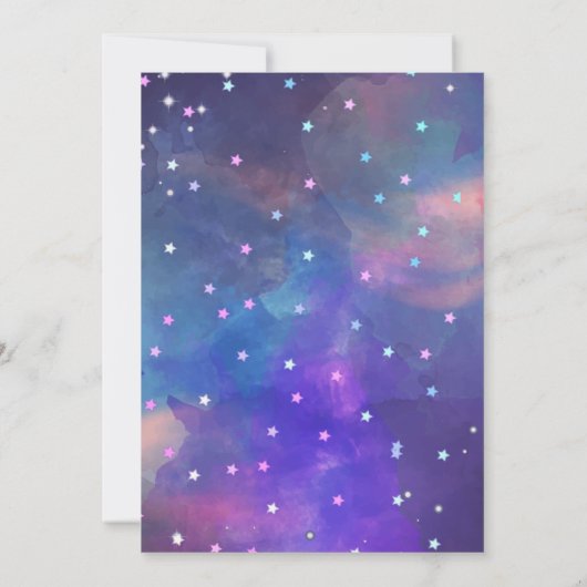 Twinkle Little Stars Paint Splash Baby shower Kaart (Achterkant)