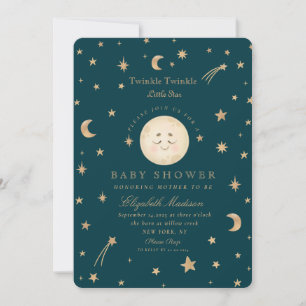Twinkle Little Stars Schattige Moon Baby shower Kaart