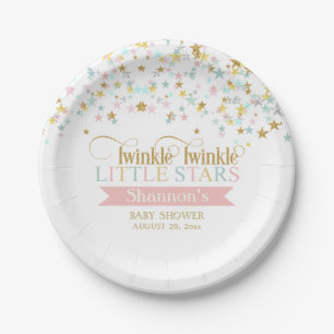 Twinkle Little Stars Tweeling Baby Shower Elke Kle Papieren Bordje