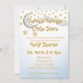 Twinkle Little Stars, twin baby shower Kaart (Voorkant)