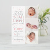 Twinkle Multi Photo Baby Girl Faire-part de naissa (Debout devant)