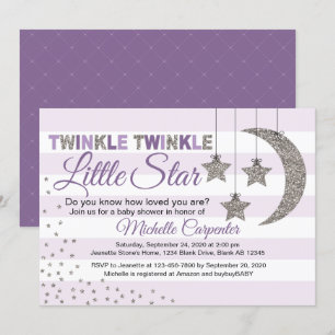 Twinkle petit baby shower étoile fille invitation