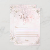 Twinkle petit Rose étoile Merci douche or (Devant / Derrière)