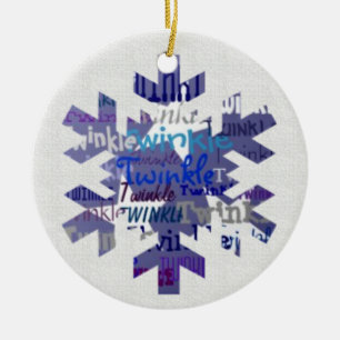 Twinkle Snowflake Keramisch Ornament
