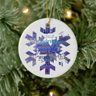 Twinkle Snowflake Keramisch Ornament