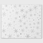 Twinkle Snowflake -Silver Grey & White- Cadeaupapier (Vlak)