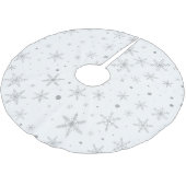 Twinkle Snowflake -Silver Grey & White- Kerstboom Rok (Gekanteld)