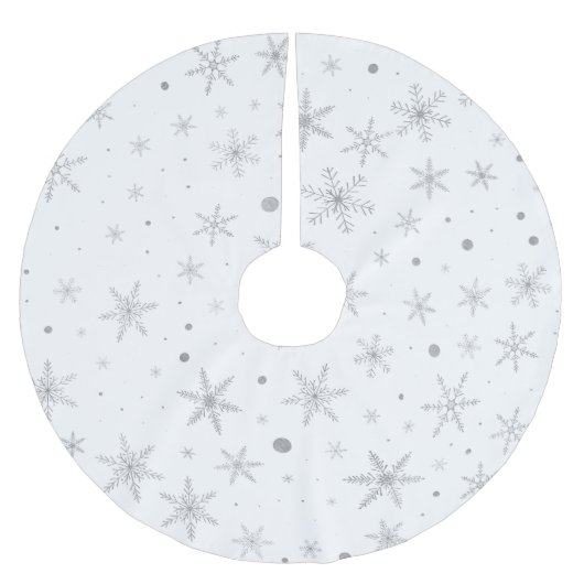 Twinkle Snowflake -Silver Grey & White- Kerstboom Rok (Voorkant)