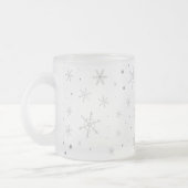 Twinkle Snowflake -Silver Grey & White- Matglas Koffiemok (Links)
