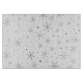 Twinkle Snowflake -Silver Grey & White- Snijplank (Voorkant)