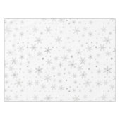 Twinkle Snowflake -Silver Grey & White- Tafelkleed (Voorkant (Horizontaal))