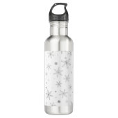 Twinkle Snowflake -Silver Grey & White- Waterfles (Voorkant)