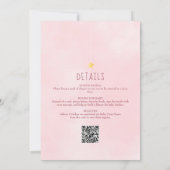 Twinkle Sprinkle All In One Baby Shower Meisje Roz Kaart (Achterkant)