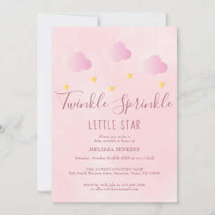 Twinkle Sprinkle All In One Baby Shower Meisje Roz Kaart