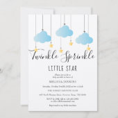 Twinkle Sprinkle Baby shower Blauw Rustiek Boho Kaart (Voorkant)