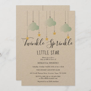 Twinkle Sprinkle Baby shower rustieke Boho Kaart