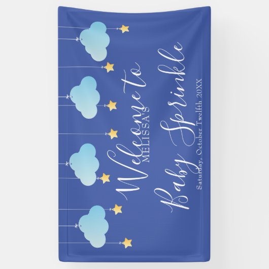 Twinkle Sprinkle Baby shower / Sprinkle Welcome Spandoek (Verticaal)
