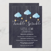 Twinkle Sprinkle Baby Sprinkle / Shower Krijtbord Kaart (Voorkant / Achterkant)