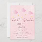 Twinkle Sprinkle Kleine Ster Verjaardag Meisje Roz Kaart (Voorkant)