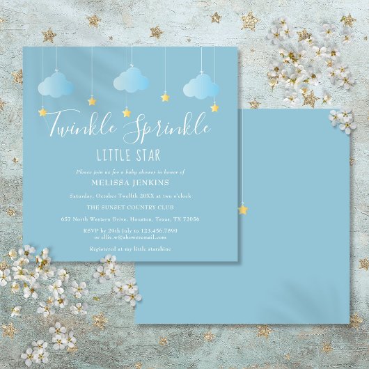 Twinkle Sprinkle Little Star Baby Sprinkle Shower Kaart