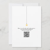 Twinkle Sprinkle Neutral QR Code Baby shower Kaart (Achterkant)