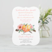 Twinkle Sprinkle Poem Pumpkin Baby Sprinkle Girl Kaart (Staand voorkant)