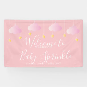Twinkle Sprinkle Roze Welkom Baby Meisje Feest Spandoek