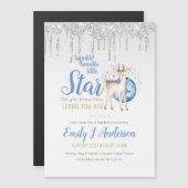 TWINKLE Star Drip Glitter Woodland Deer BAPTISM (Voorkant / Achterkant)