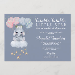 Twinkle Star Geslacht Onthullen Baby Olifant Kaart