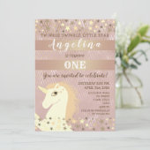 Twinkle Star Girl 1e verjaardag Kaart (Staand voorkant)