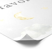 Twinkle Star Gray Baby shower Favors Poster (Hoek)