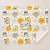 Twinkle Star | Monogram Sherpa Blanket Deken (Voorkant (horizontaal))