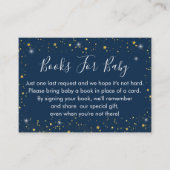 Twinkle Star Navy & Gold Book Request Cards Informatiekaartje (Voorkant)
