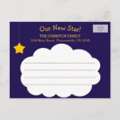 Twinkle Star Whimsical Photo Faire-part de naissan (Dos)