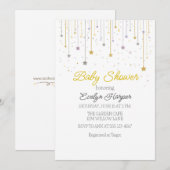 Twinkle stars Baby Shower Invitation (Devant / Derrière)