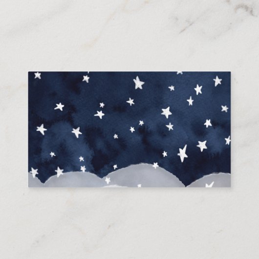 Twinkle Stars Navy Blue Book Request Enclosure Car Informatiekaartje (Achterkant)