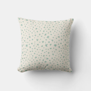 Twinkle Stars stoffig turquoise en crème Kussen