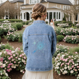 Twinkle-sterren, baken van het grenzeloze digitale denim jacket