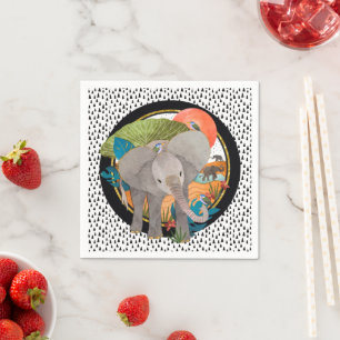 TWINKLE-TOES SAFARI-olifant Napkins Servet