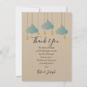 Twinkle Twinkle Baby Boy Shower Bedank Gedicht Bedankkaart